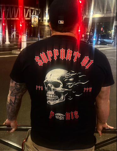T-Shirt Skull Flaming