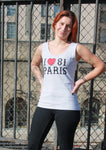 Débardeur Support I Love 81 Paris